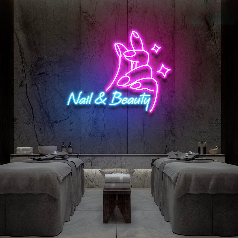 Nail and Beauty Neon Sign