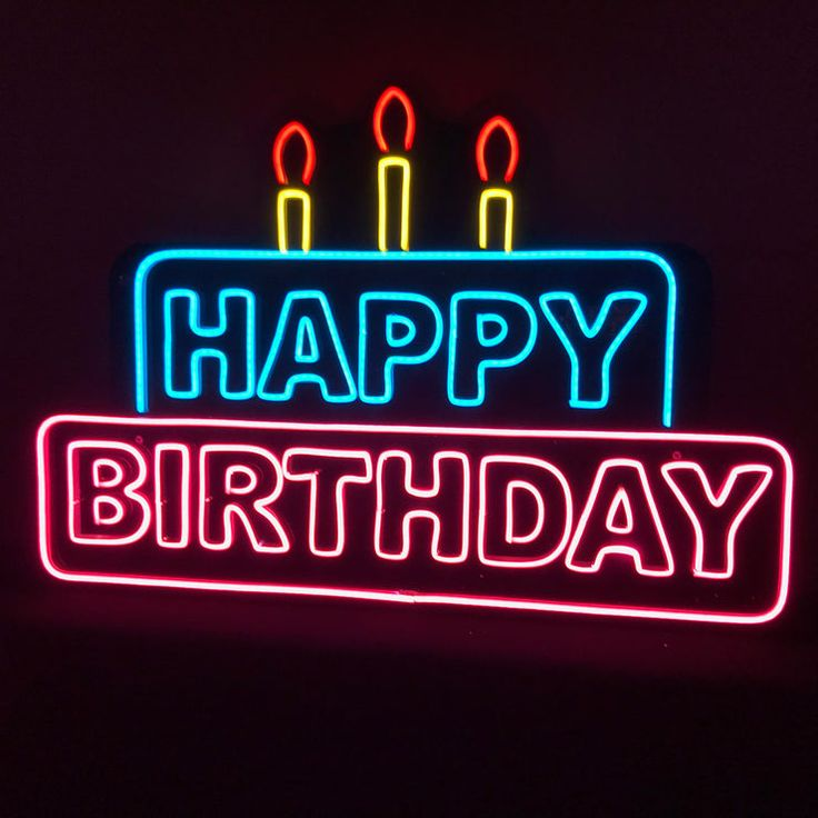 Happy Birthday Neon Sign