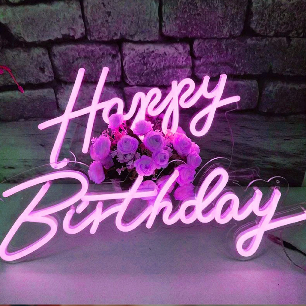 Happy Birthday Neon Sign
