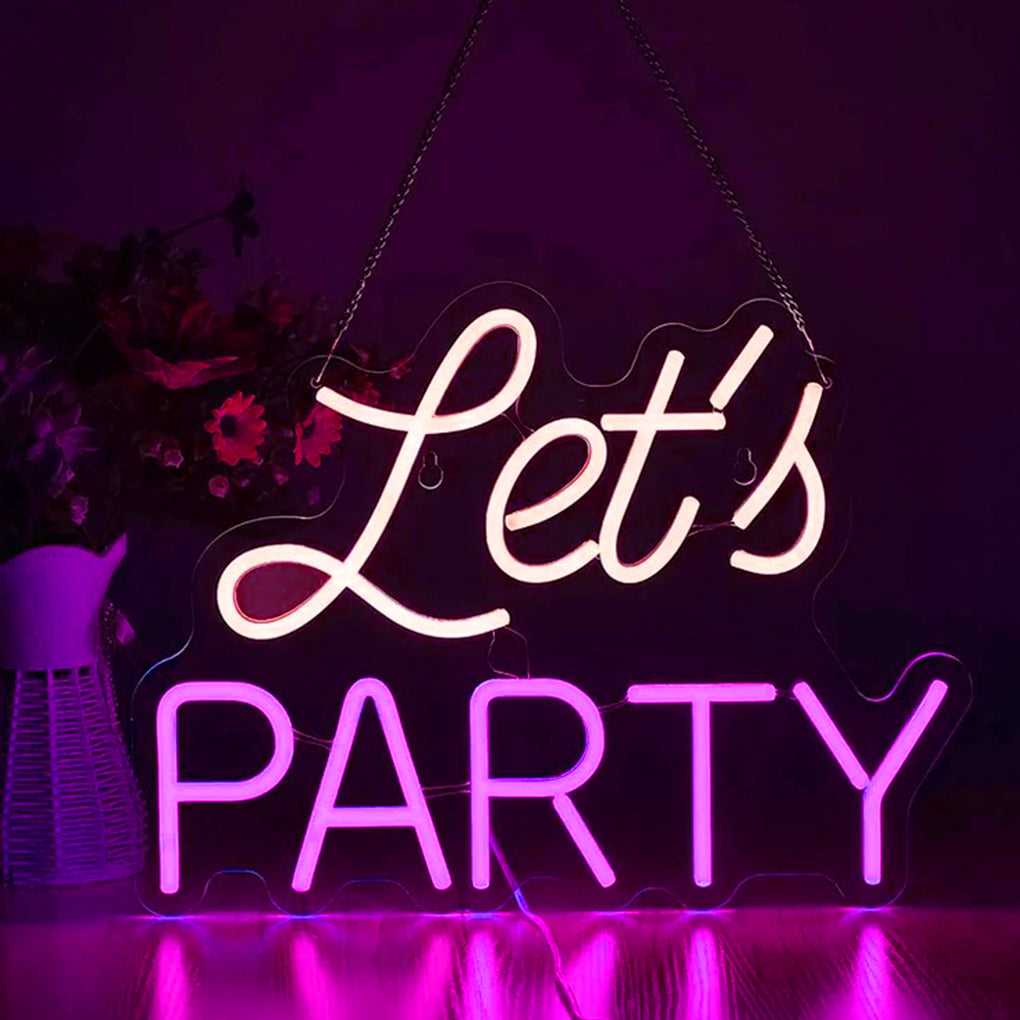 Let's Party Neon Sign