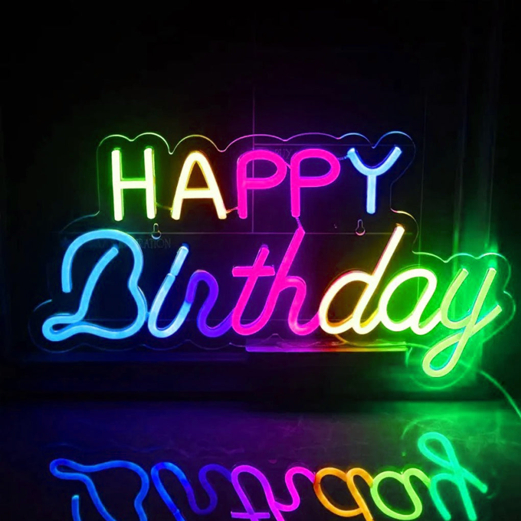 Happy Birthday Neon Sign