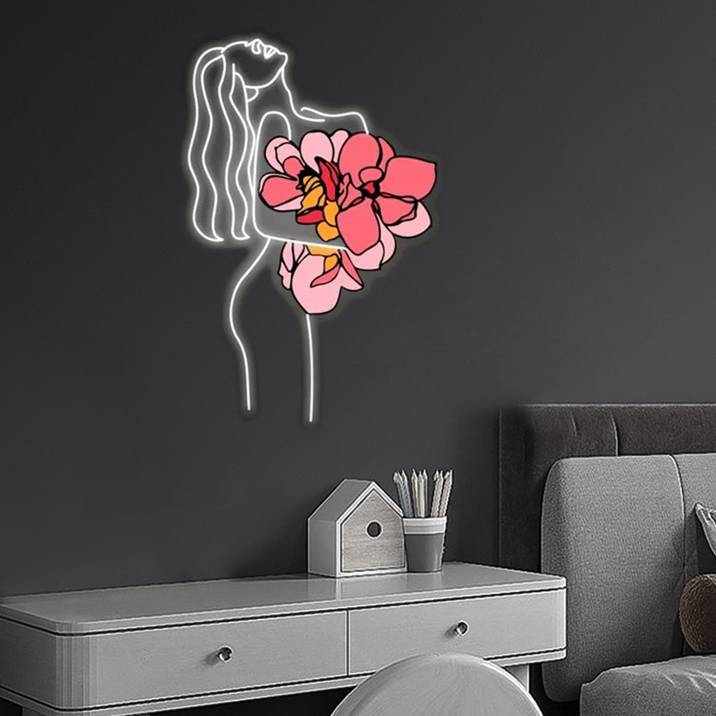 Flower Woman Neon Sign
