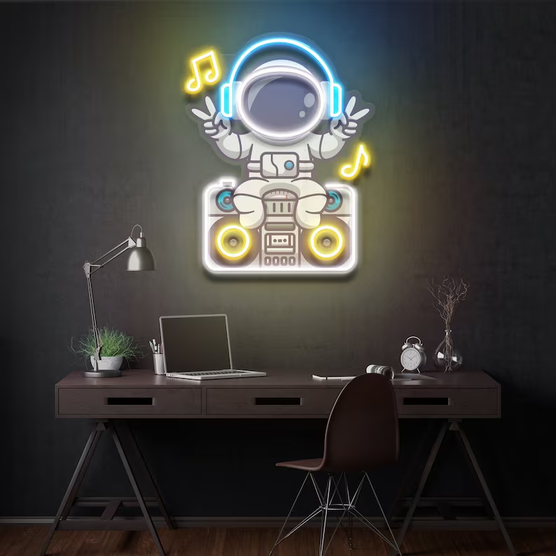 Musical Astronaut Neon Sign