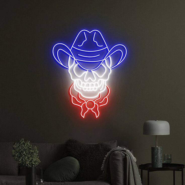 Cowboy Skull Neon Light