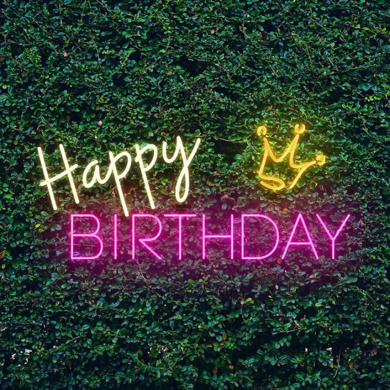 Happy Birthday Neon Sign