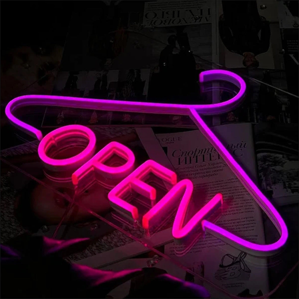 Clothes Shop Open Neon Sign