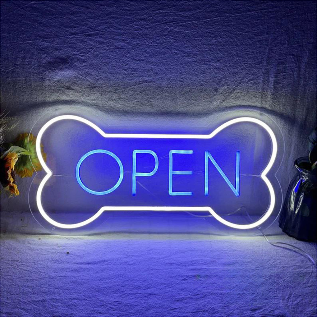 Open Neon Sign--Pet Supplies Store