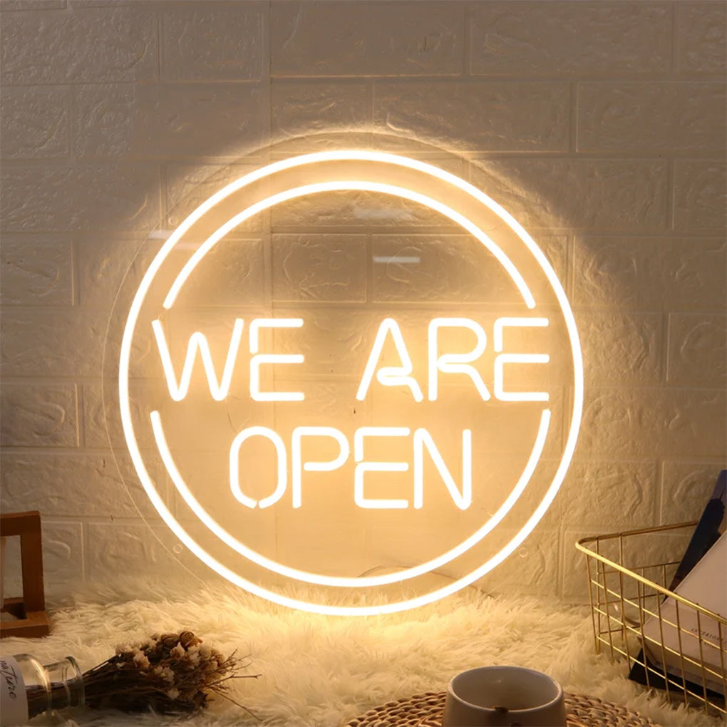 We Are Open Neon Sign