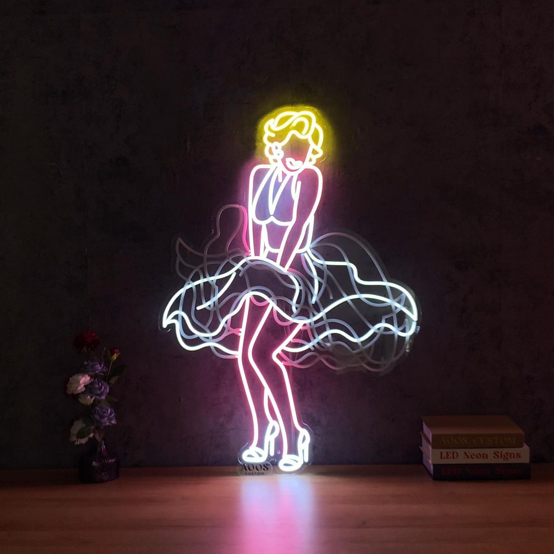 Animated Marilyn Monroe Neon Sign