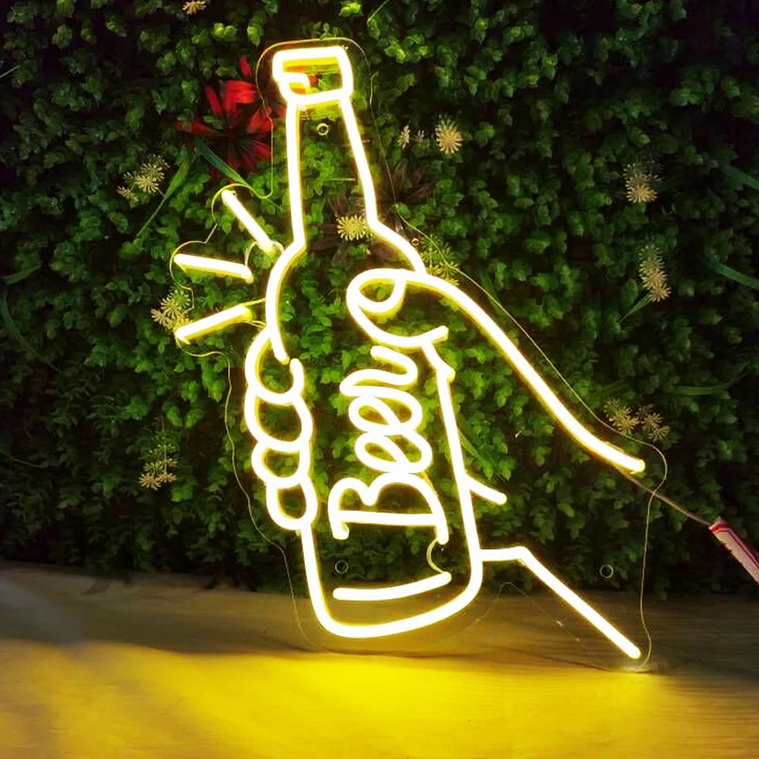 Beer in Hand Neon Sign