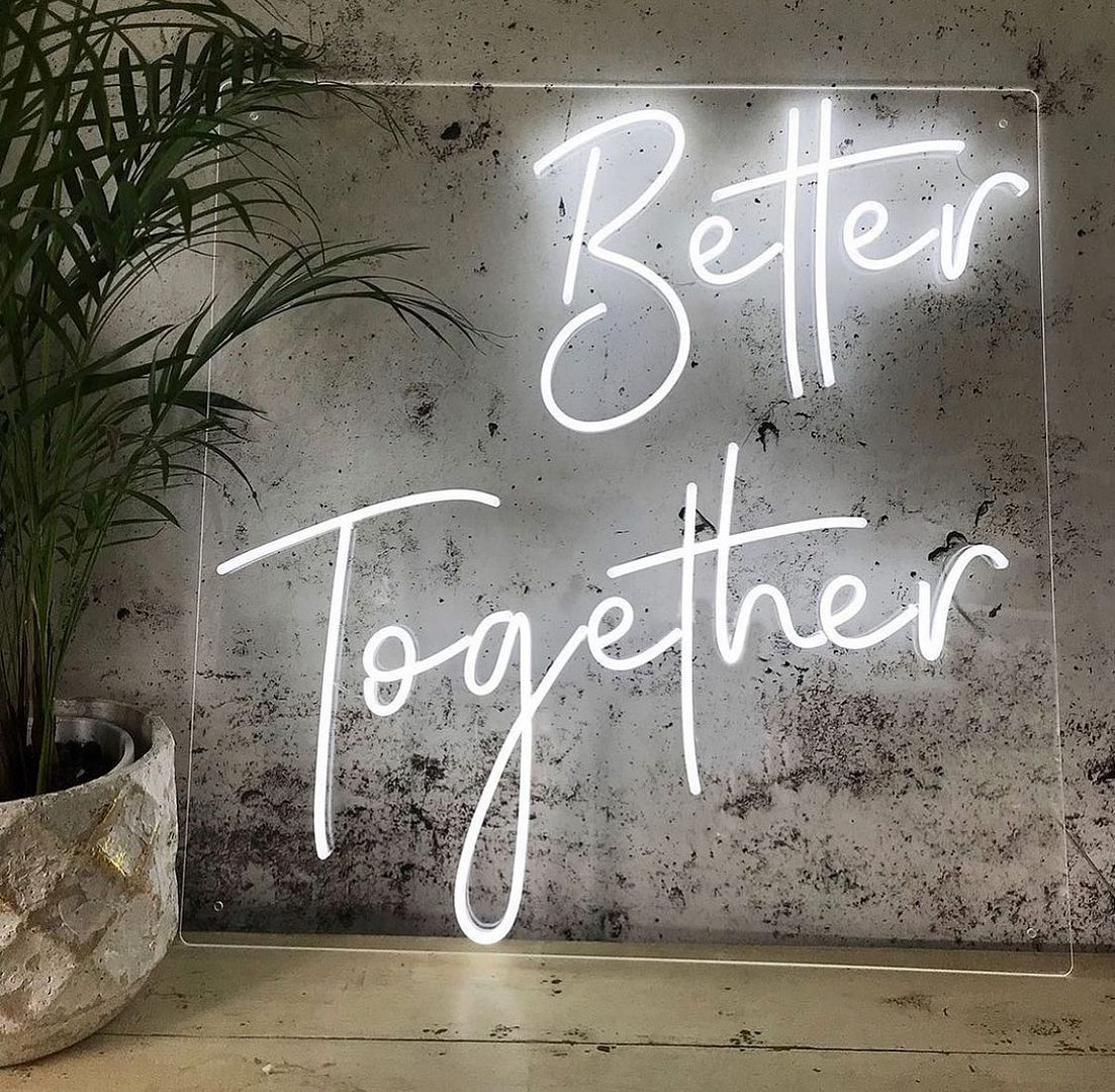 Better Together Wedding Neon Sign