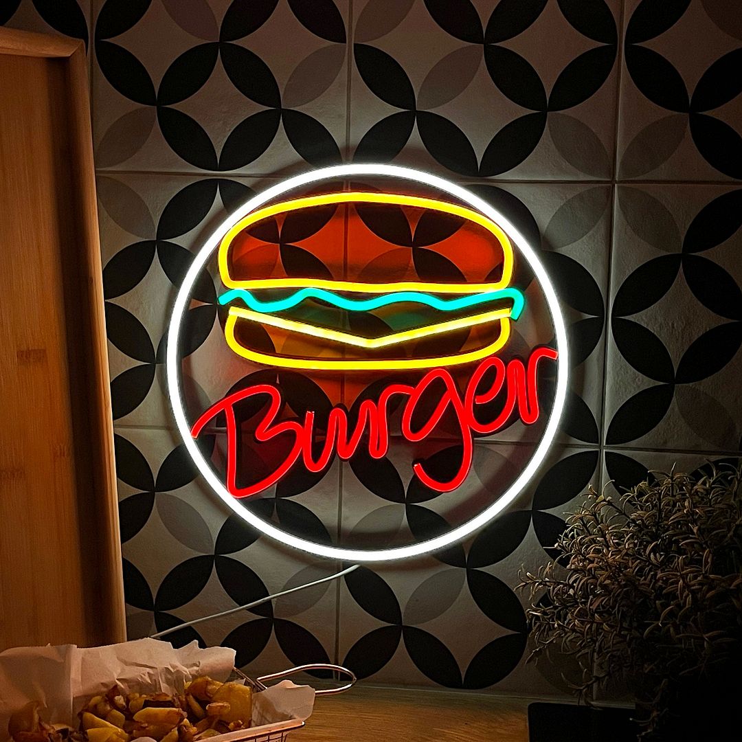 Burger Neon Sign