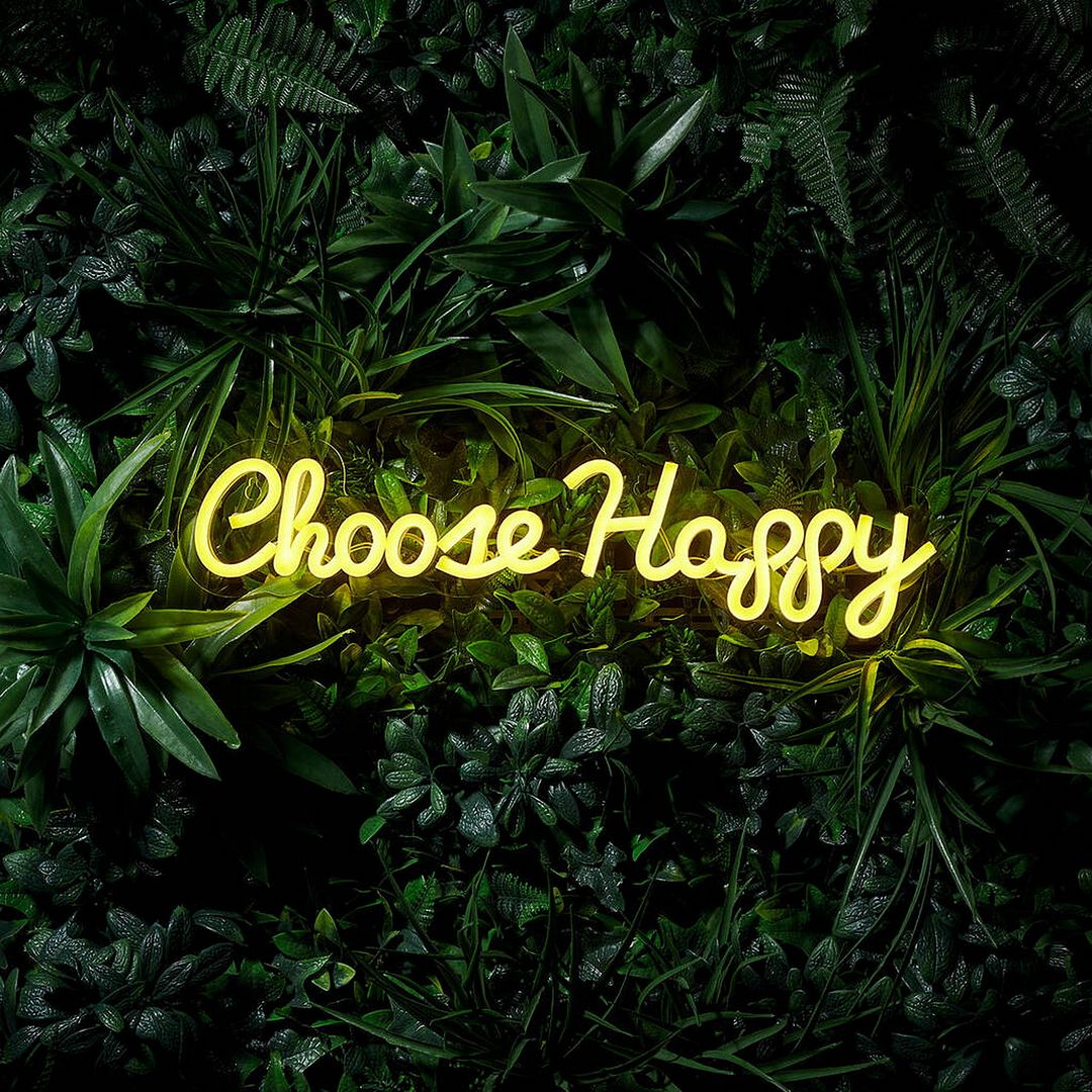 Choose Happy Neon Sign