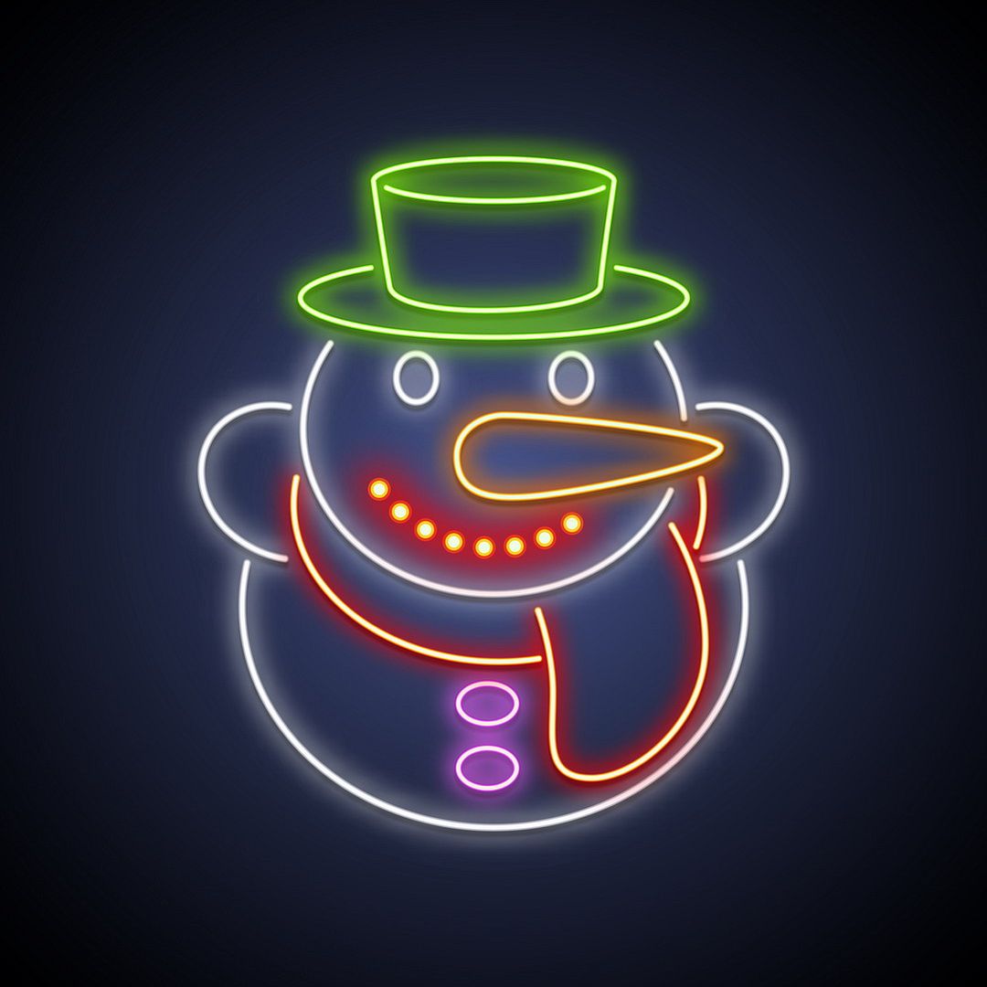 Christmas Snowman Neon Sign