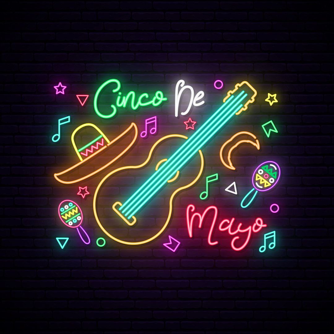 Cinco De Mayo Fiesta Mexico Greeting Neon Sign