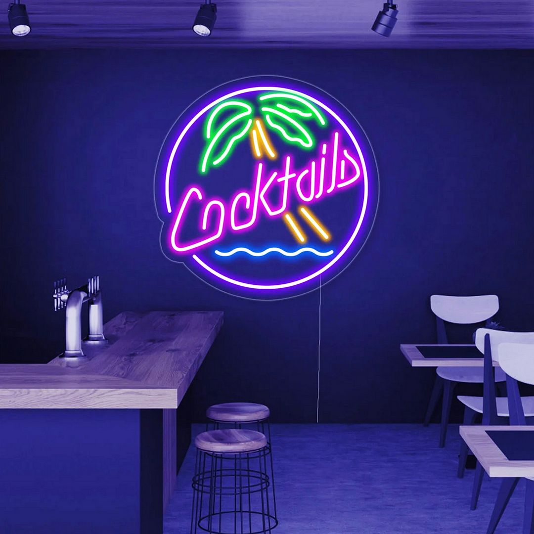 Cocktails Bar Neon Sign