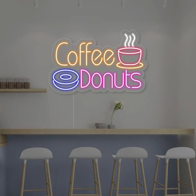 Coffee Donuts Neon Sign