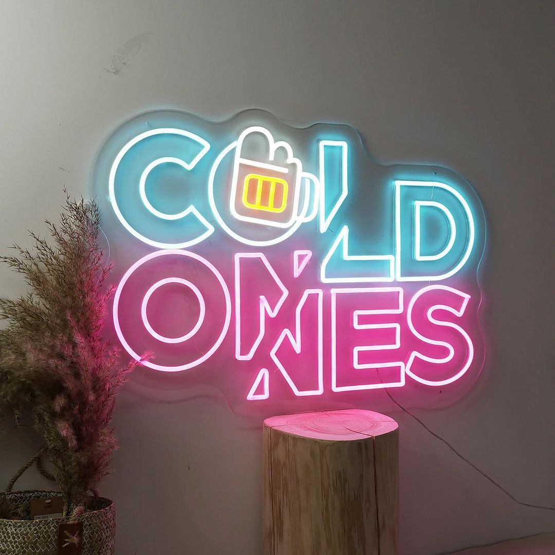 Cold Ones Beer Bar Neon Sign