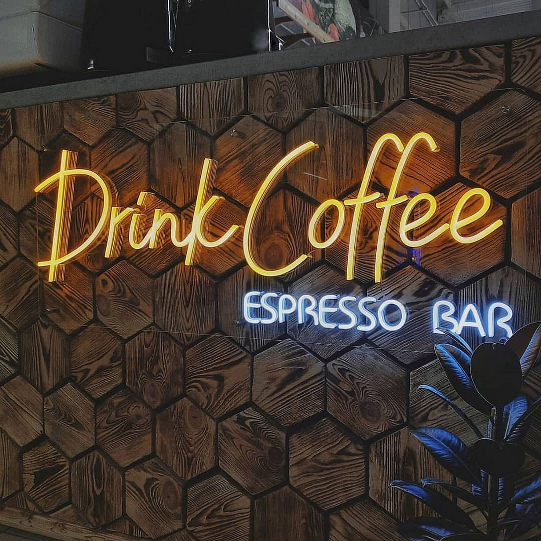 Drink Coffee Espresso Bar Neon Sign