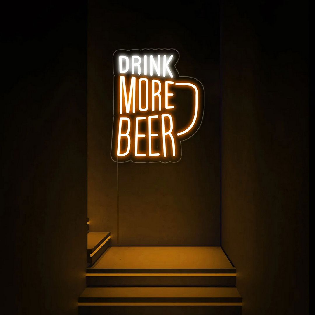 Drink More Beer Bar Neon Sign