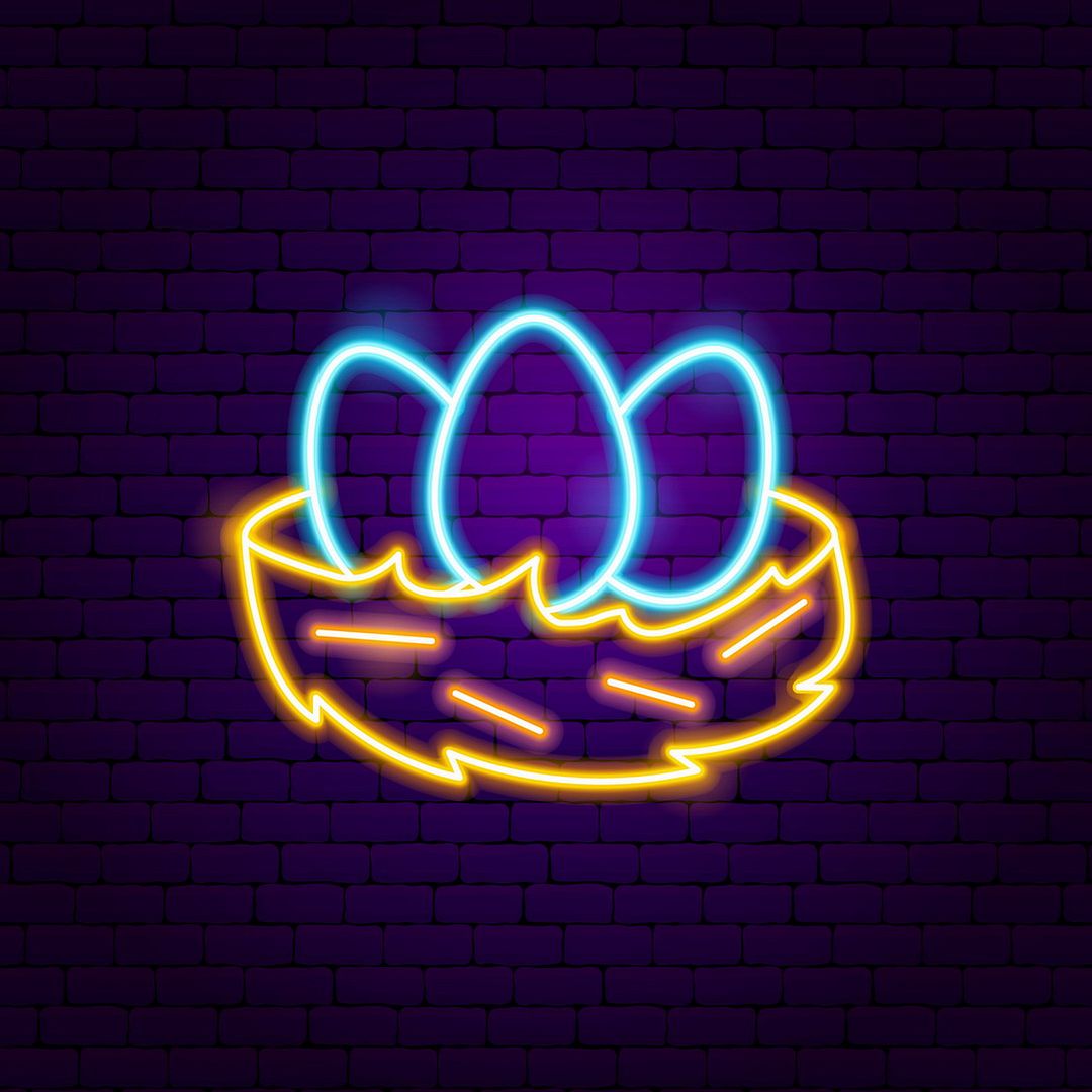 Egg Nest Neon Sign