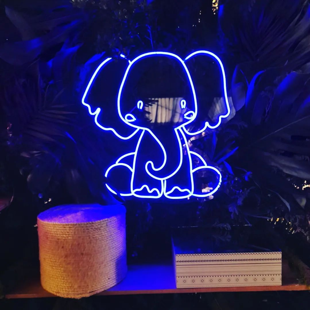 Elephant Animal Neon Sign