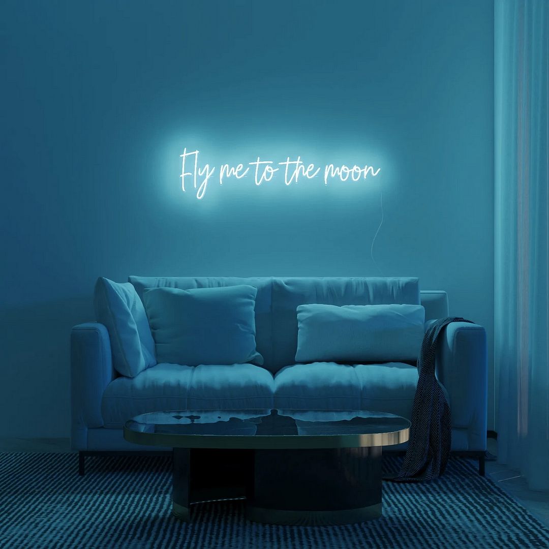 Fly Me to The Moon Neon Sign