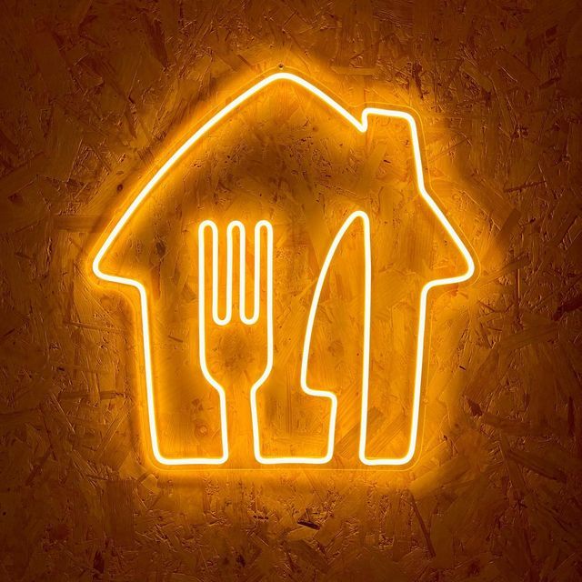 Fork Knife House Neon Sign