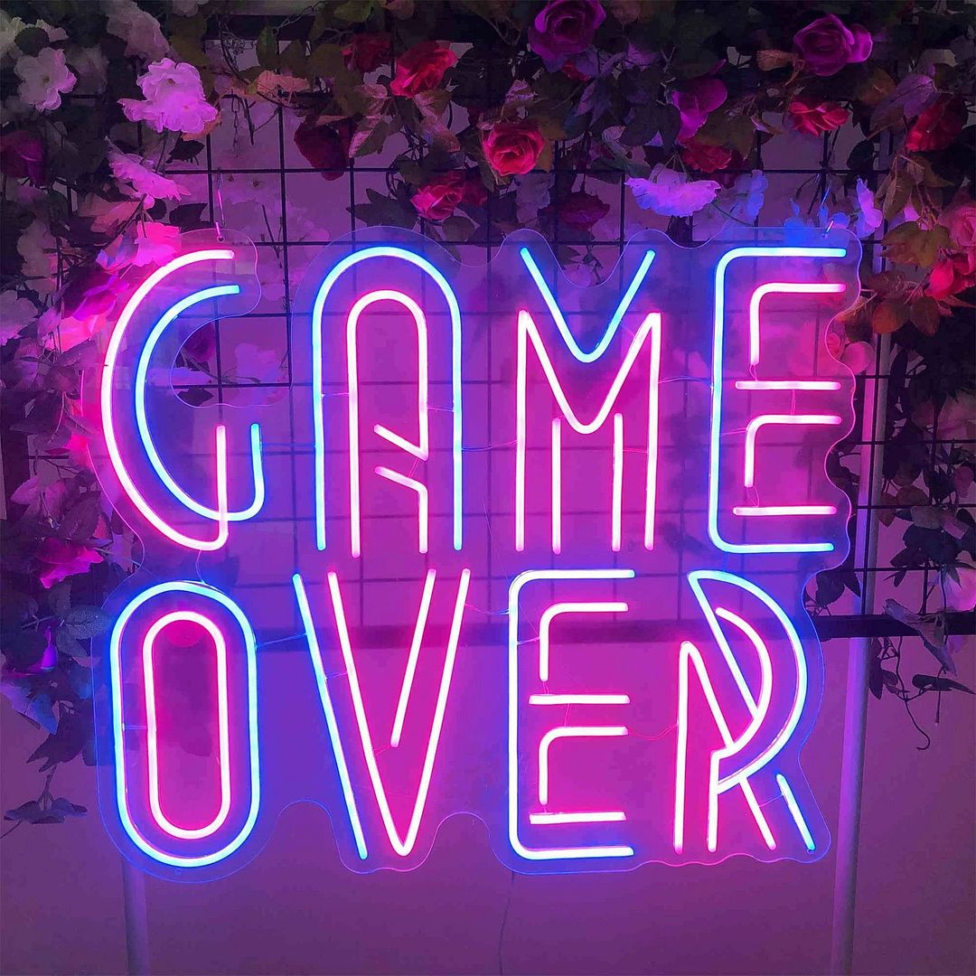 Game Over Neon Sign