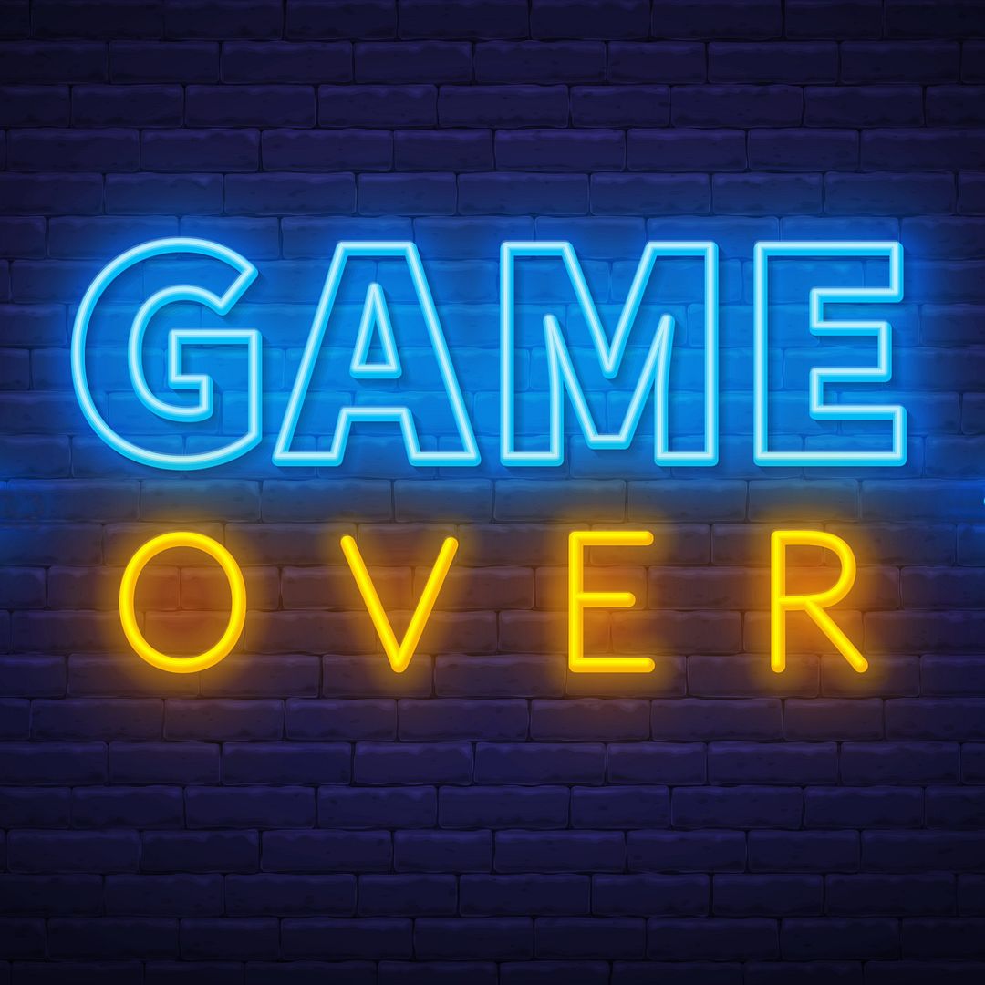 Game Over Neon Sign