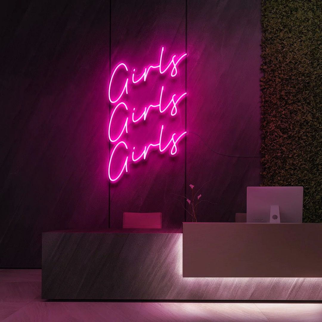 Girls Girls Girls Neon Sign