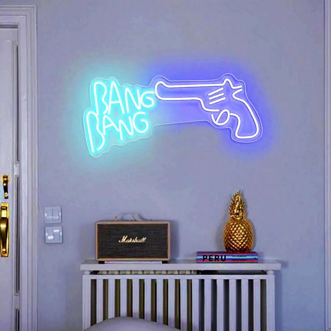 Gun Bang Bang Neon Sign