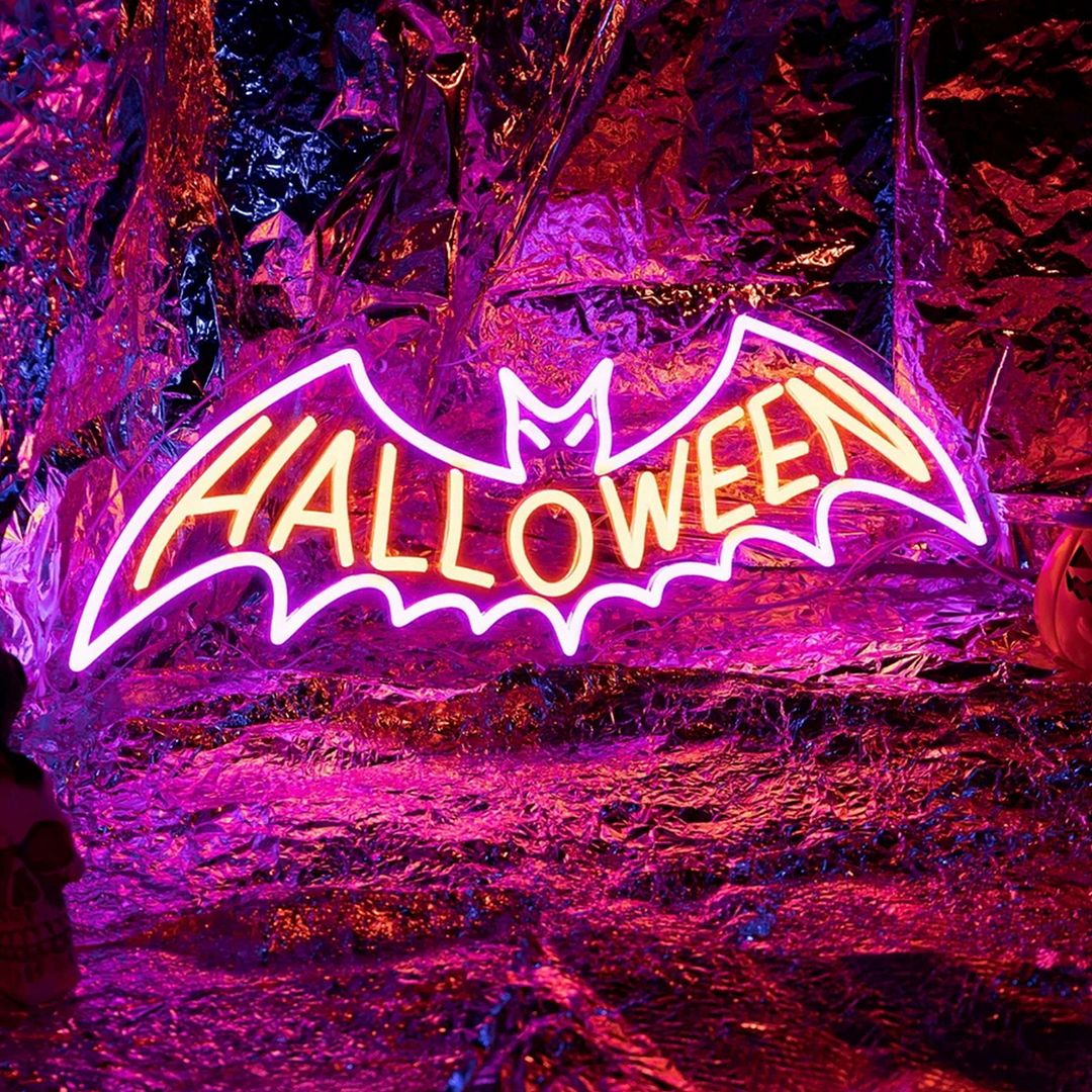 Halloween Bat Neon Sign