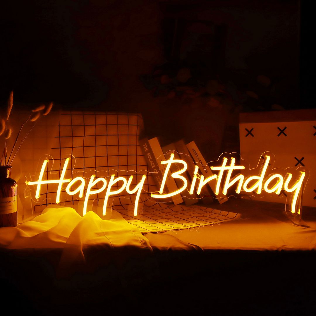 Happy Birthday Neon Sign