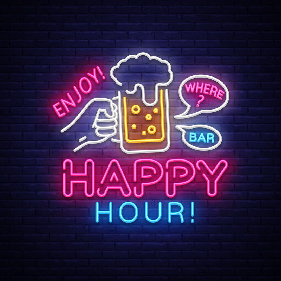 Happy Hour Enjoy Where Bar Neon Sign