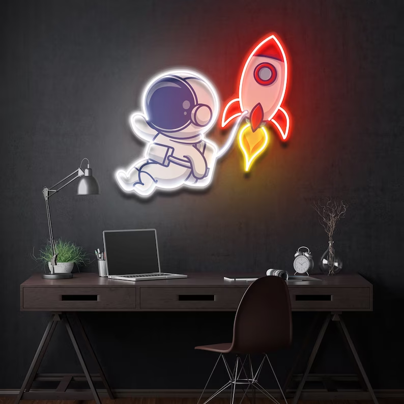 Space Man Neon Signs – LightUpWorlds