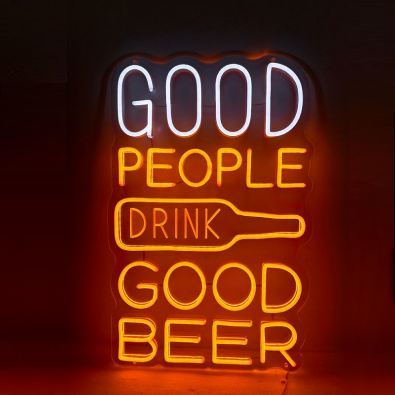 Good People Drink Good Beer Neon Sign