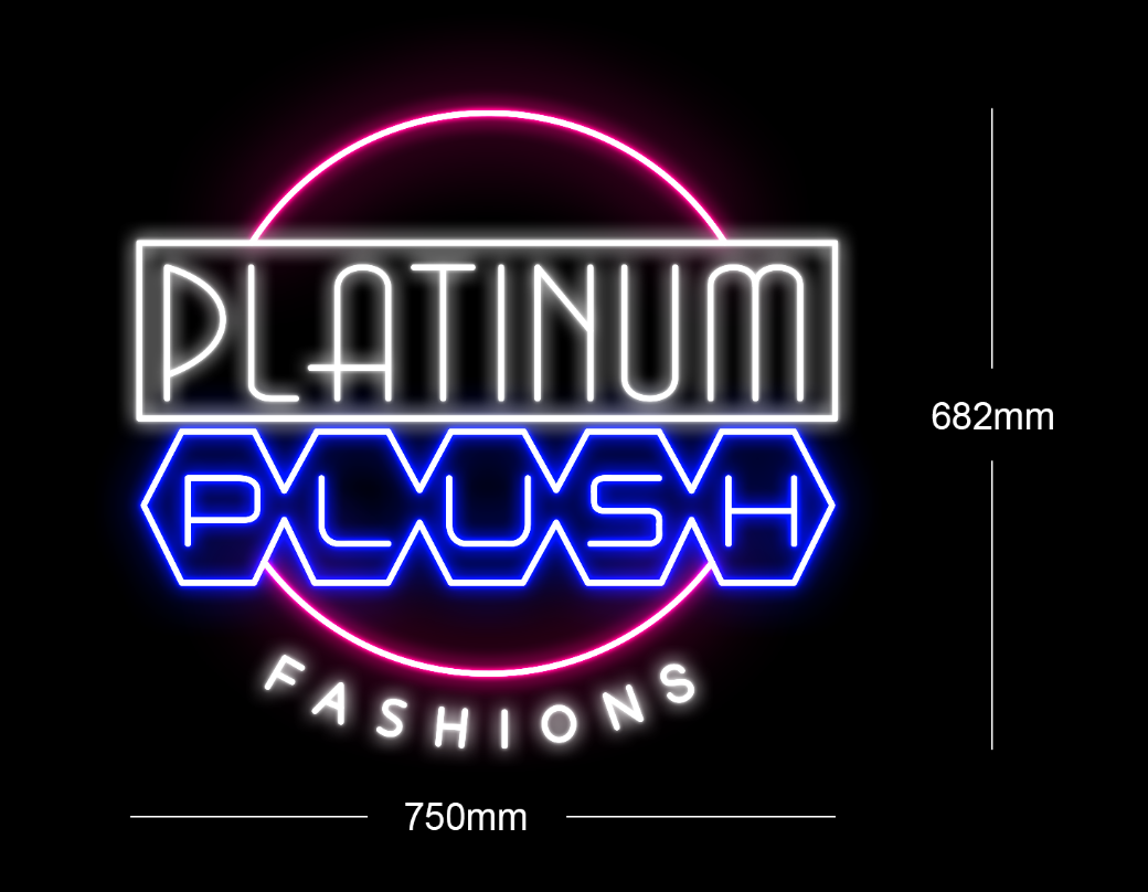 Platinum Plush Neon Sign