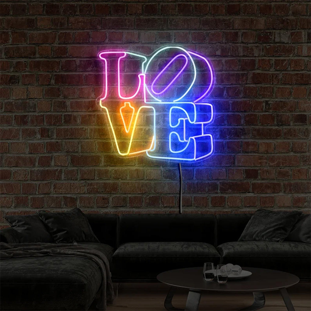 Colorful Love Neon Sign