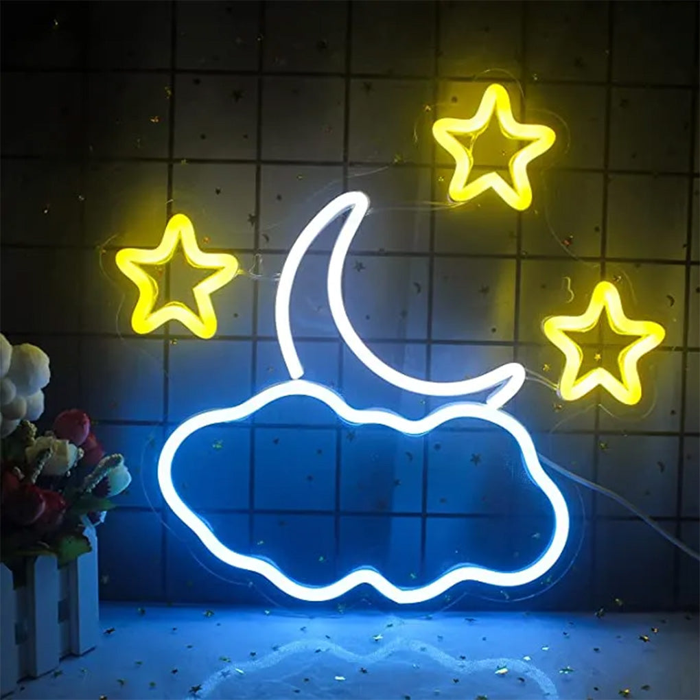 Moon Cloud And Star Neon Sign