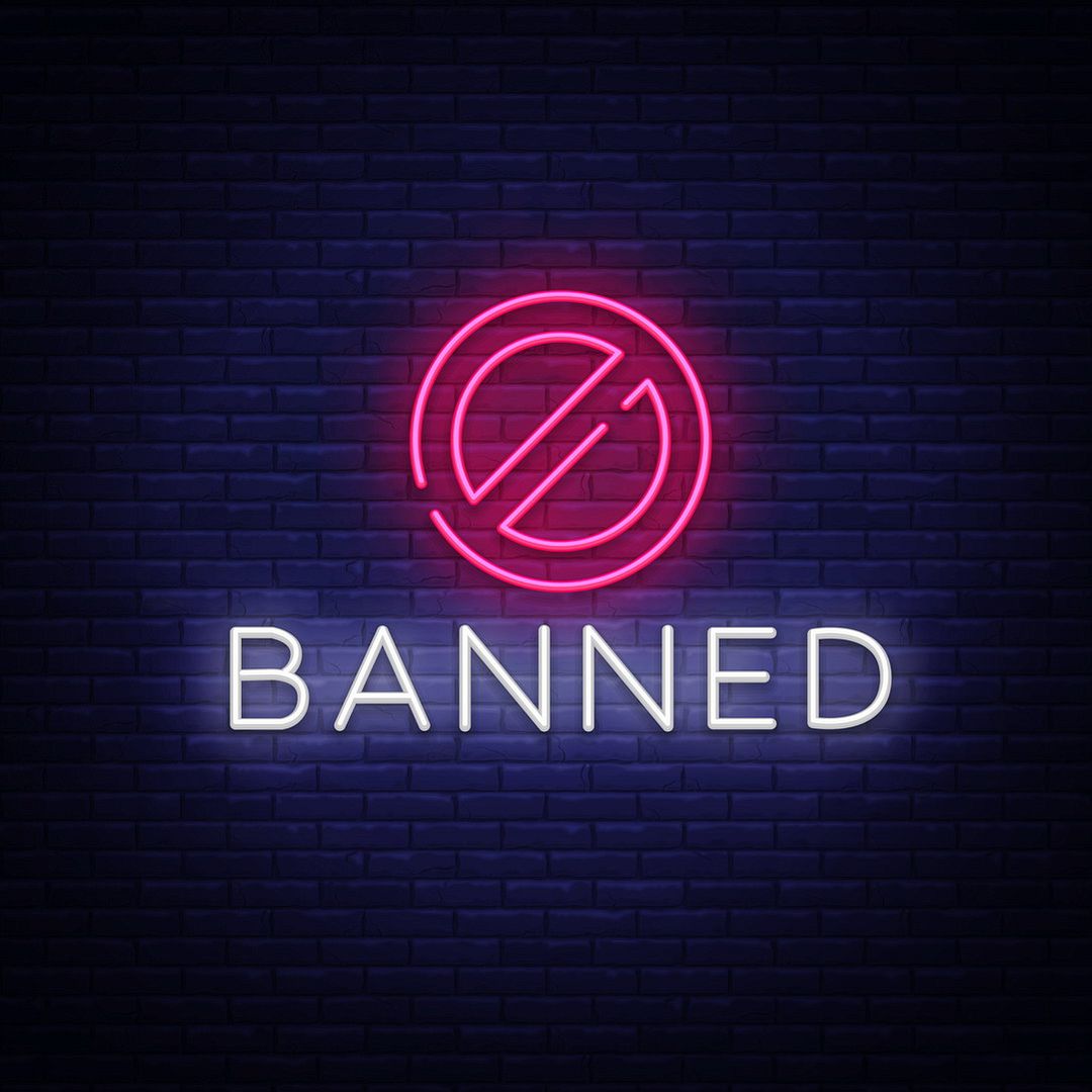 Banned Neon Sign