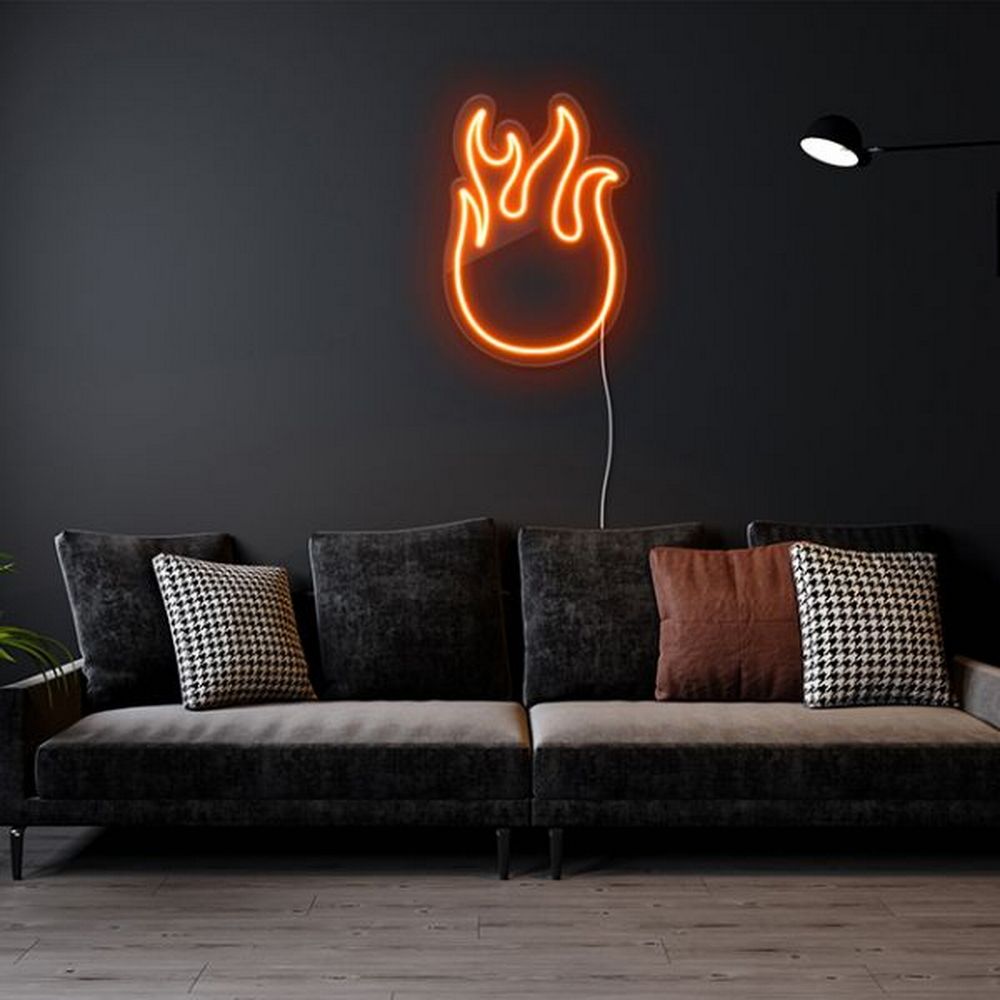 Burning Flame Neon Sign