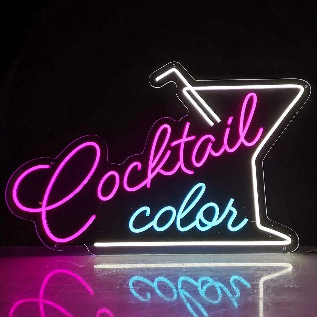 Cocktail Color Neon Sign
