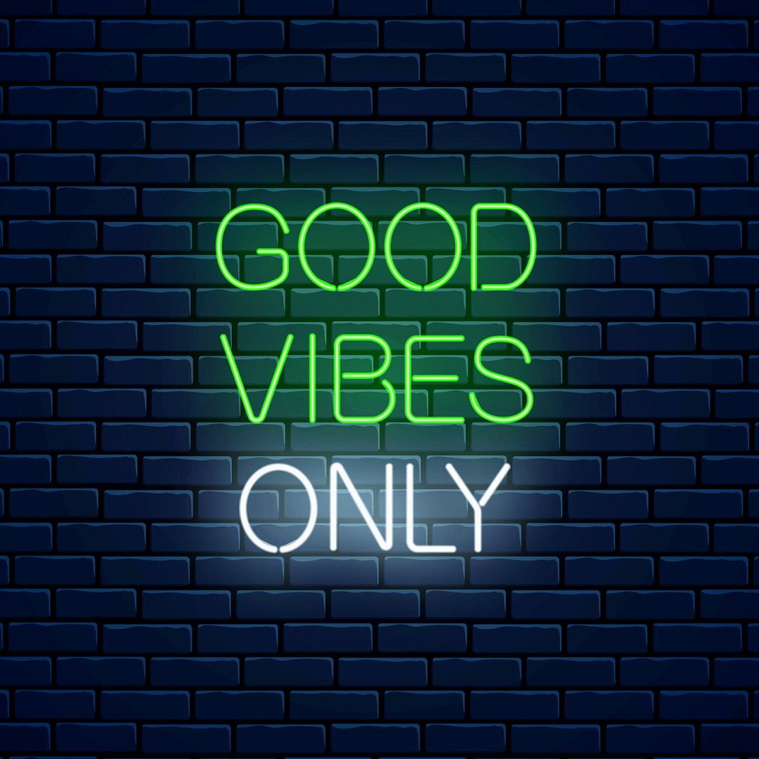 Good Vibes Only Phrase Neon Sign