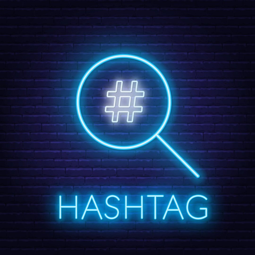 Hashtag Search Name Neon Sign